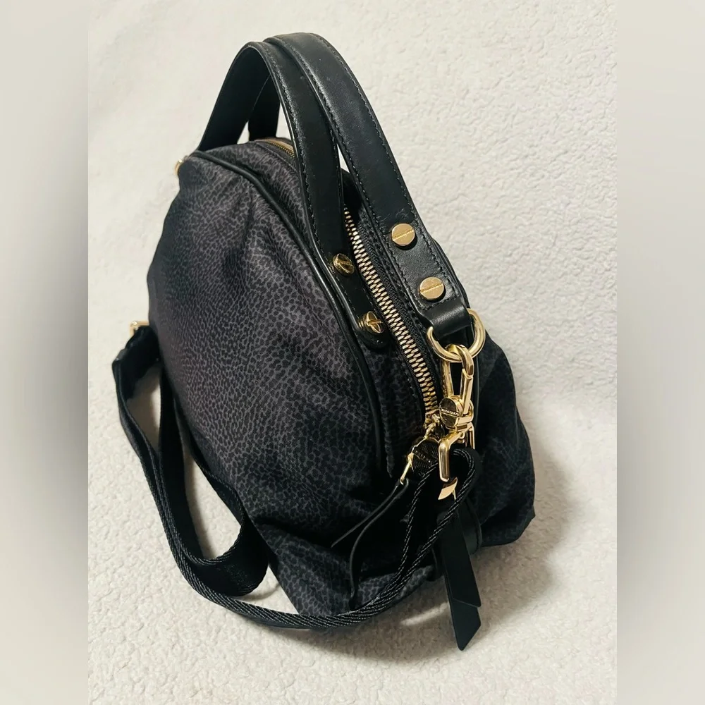 Borbonese Redwall Black Crossbody Bag - Picture 3 of 15
